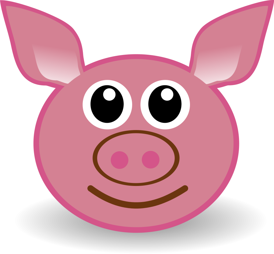 Clipart goat pink. Free cartoon pig head