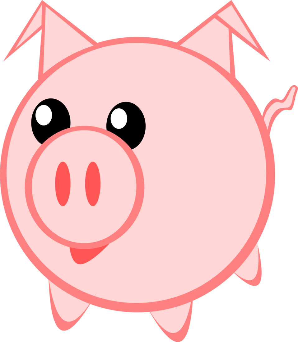 clipart pig pink