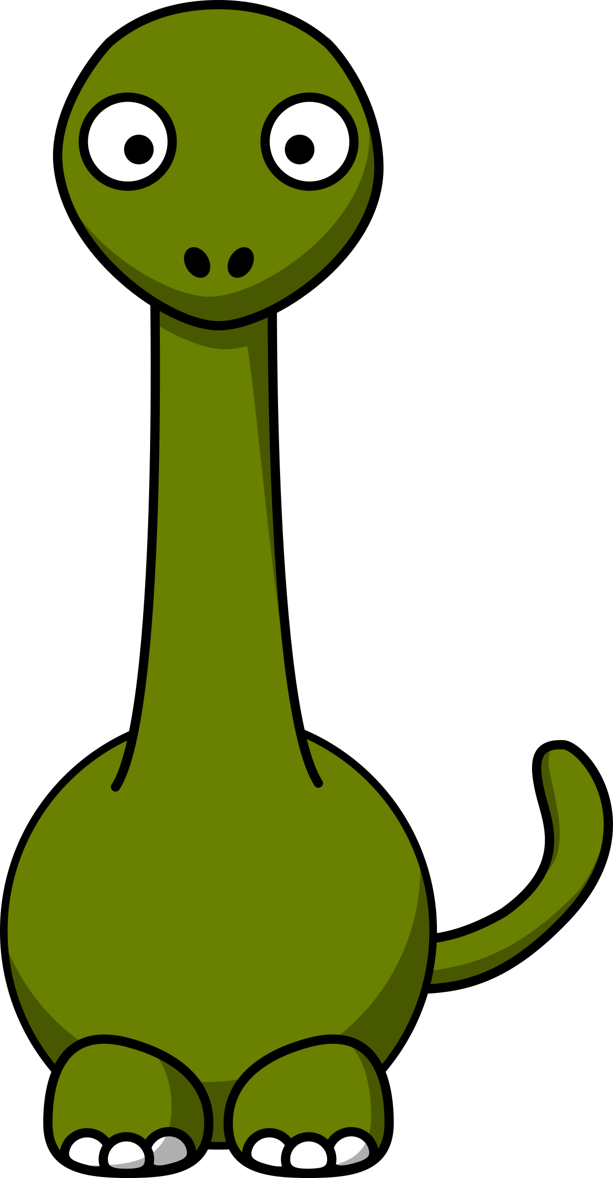 Cartoon brontosaurus big image. Neck clipart long neck