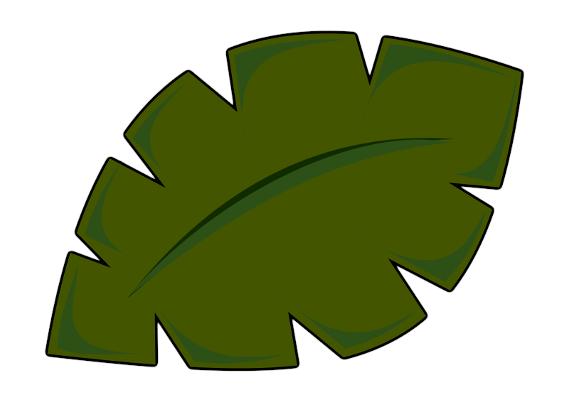luau clipart leaves