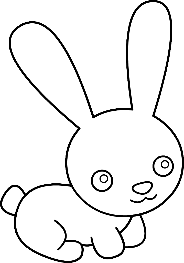bunnies clipart black and white