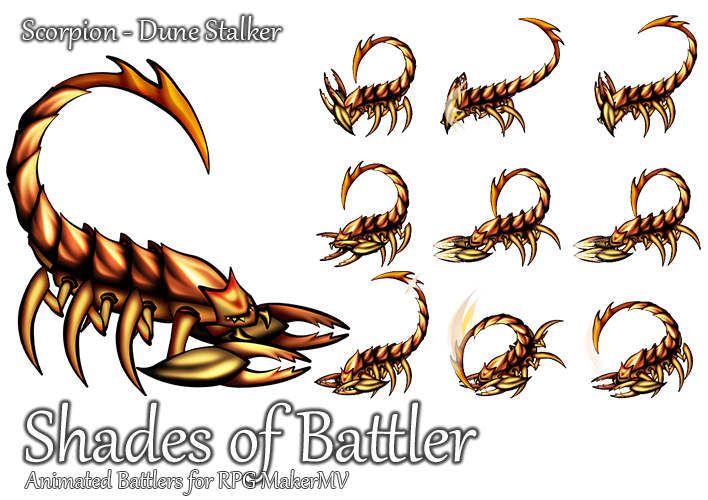 Clipart animals scorpions. Rpg maker mv battler