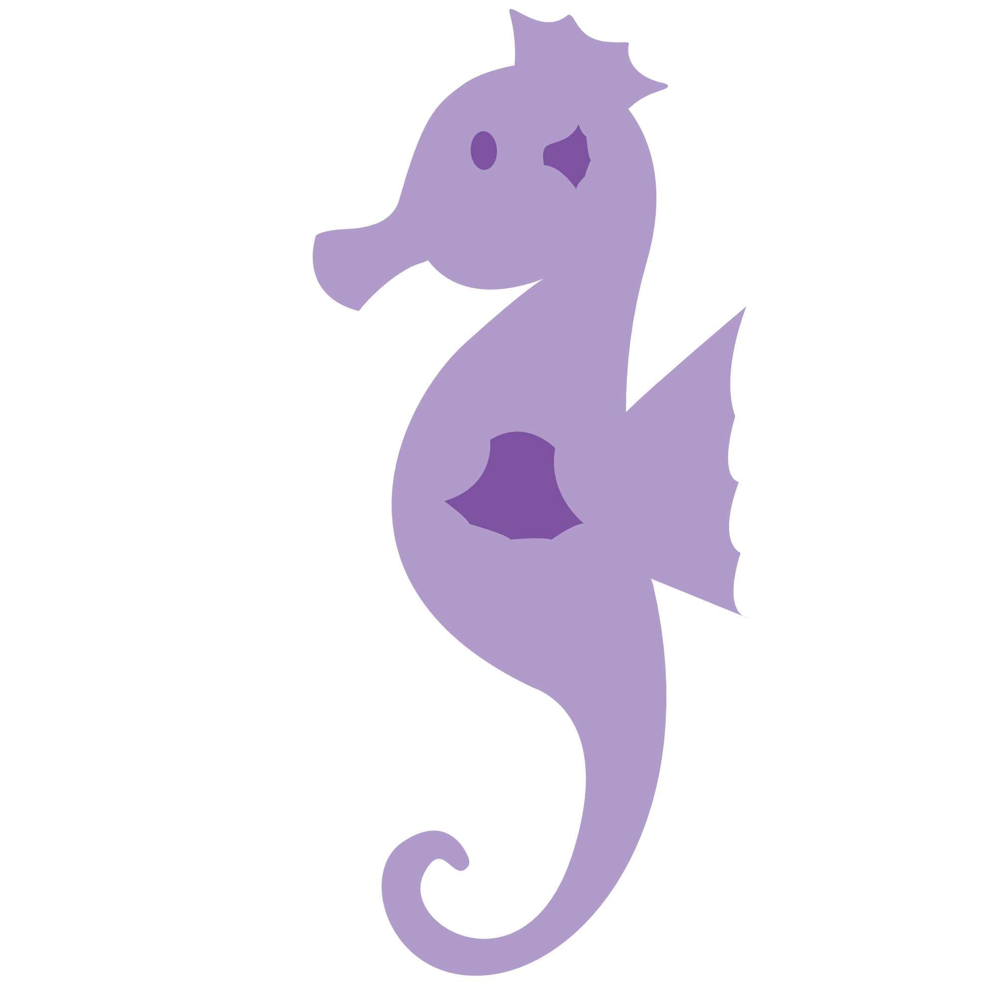 purple clipart seahorse