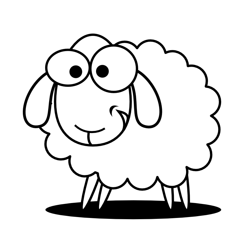 Sheep search glass pinterest. Google clipart black and white