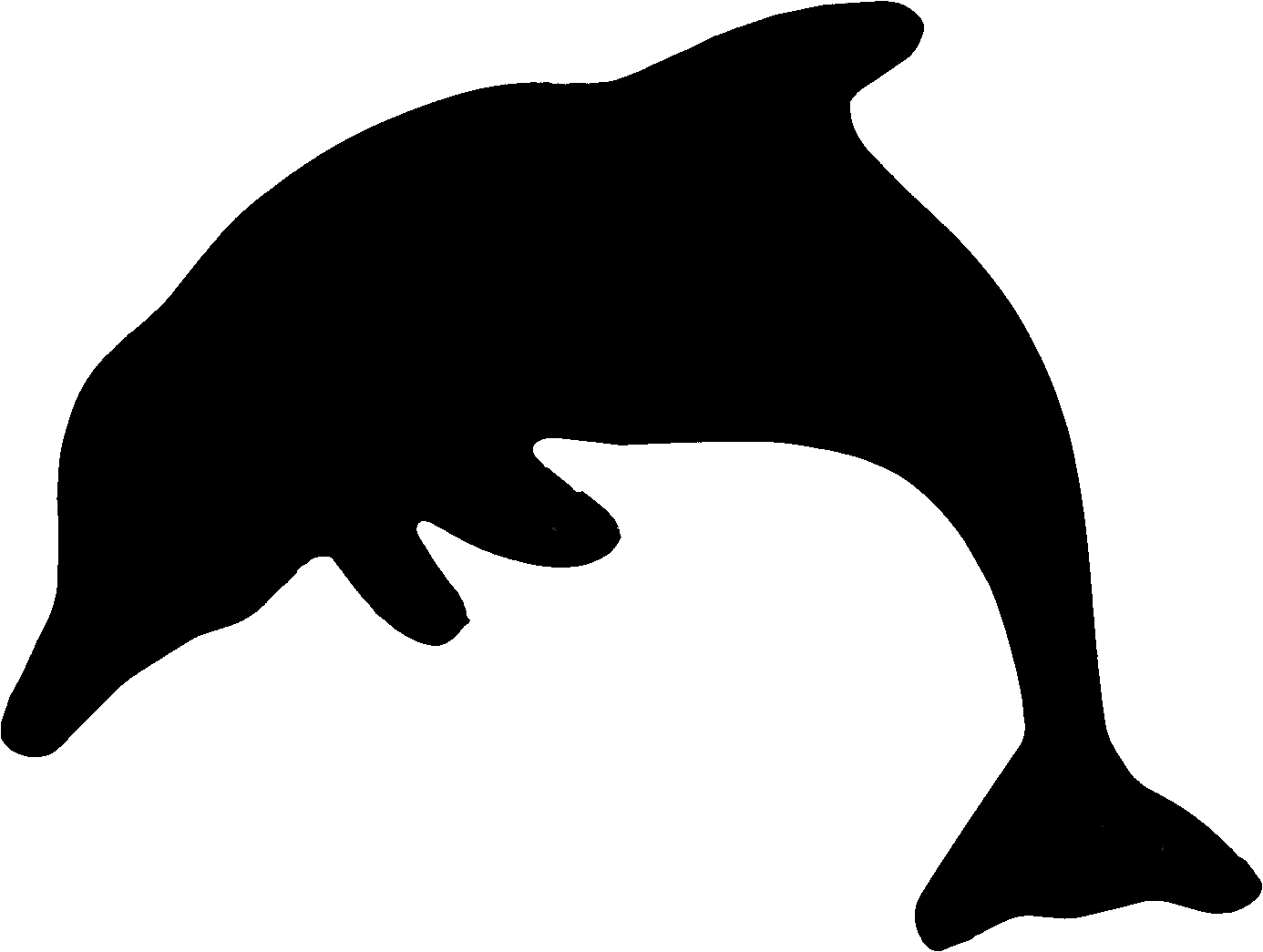 Dolphins clipart scared. Dolphin silhouette kid clipartix