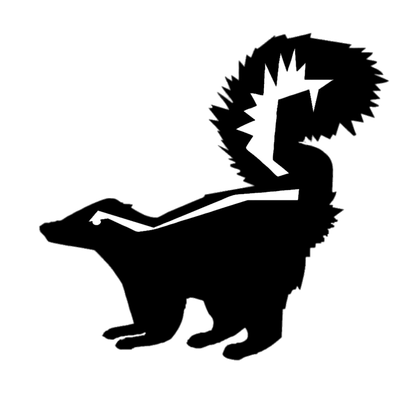 Face clipart skunk. Silhouette transparent png stickpng