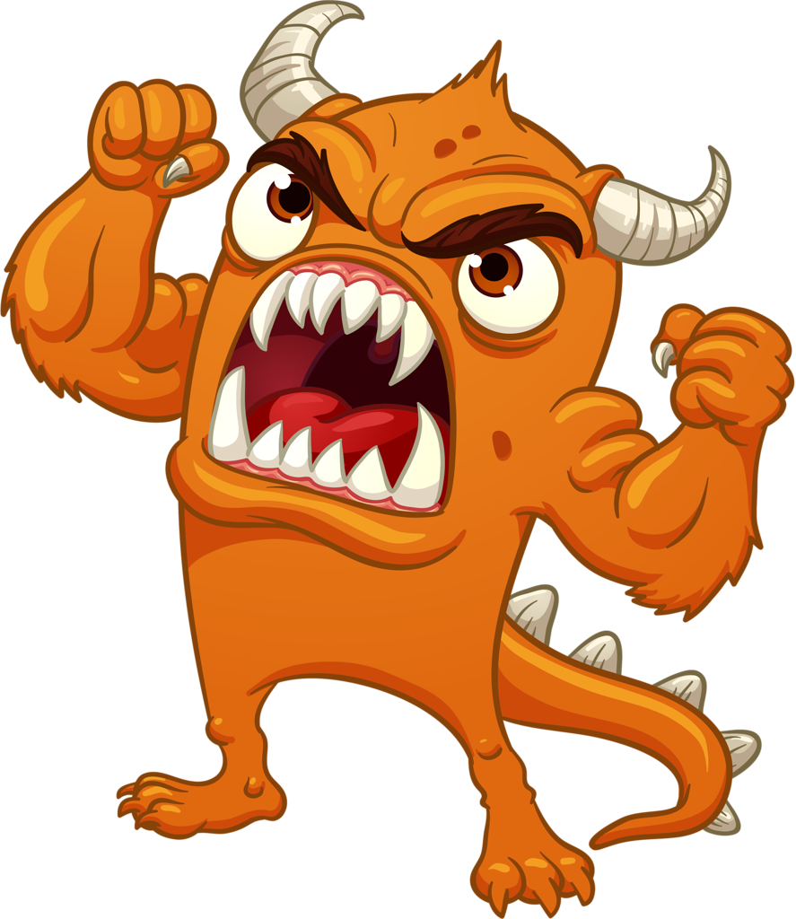 Germ clipart angry. Tail monster free on