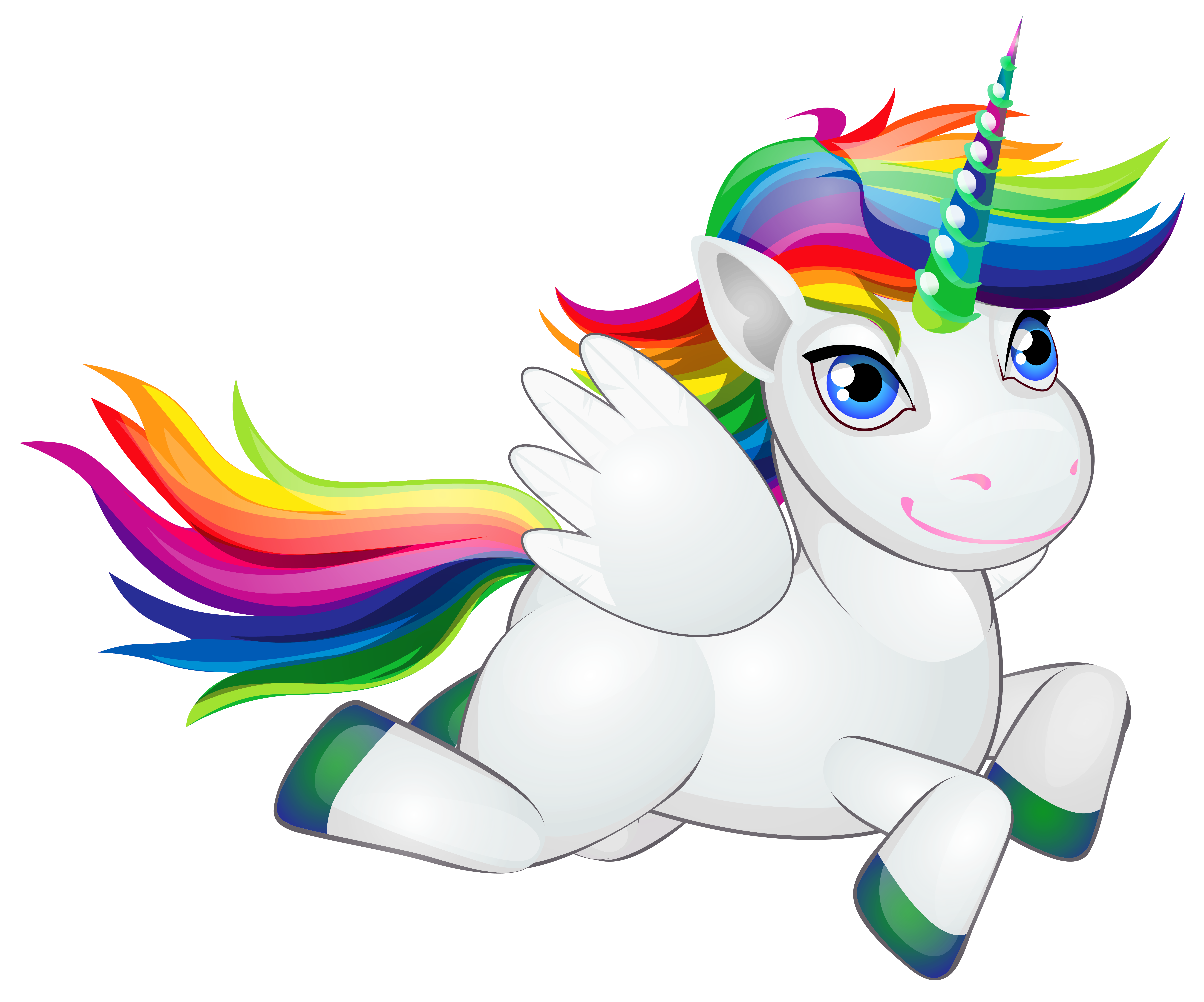 Unicorn and rainbow at. Xray clipart cute