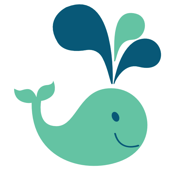 Clipart whale svg. Colorful animal scalable vector