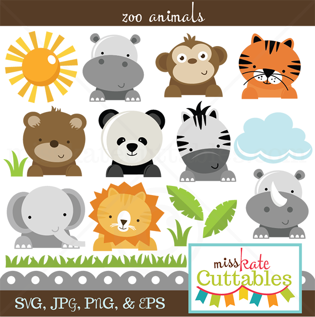 clipart banner zoo