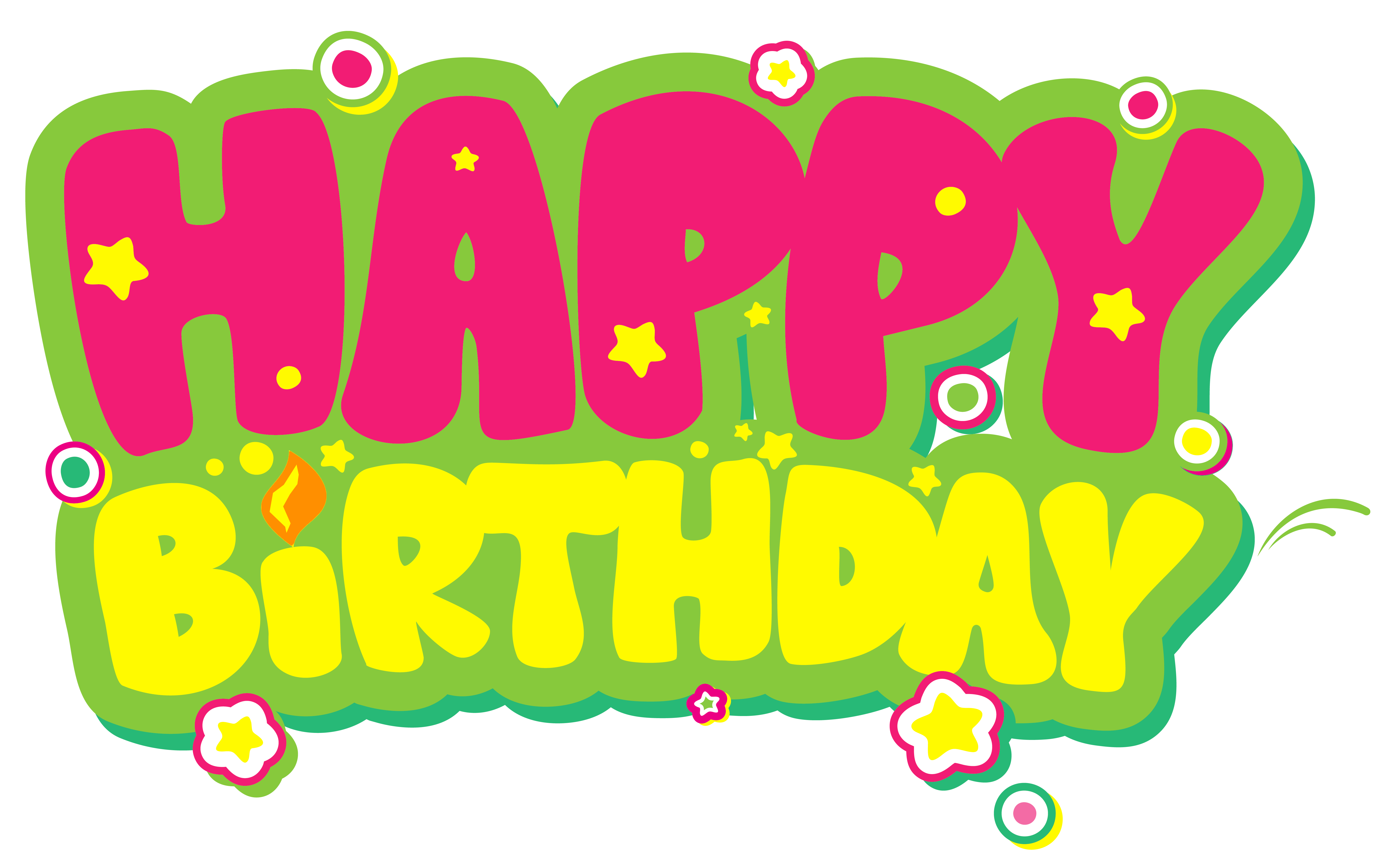 Congratulations clipart pink. Yellow and happy birthday