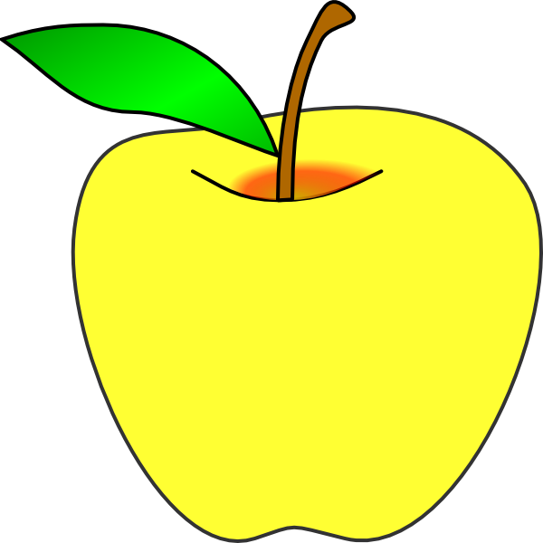 Clipart apple clip art. Yellow apples 