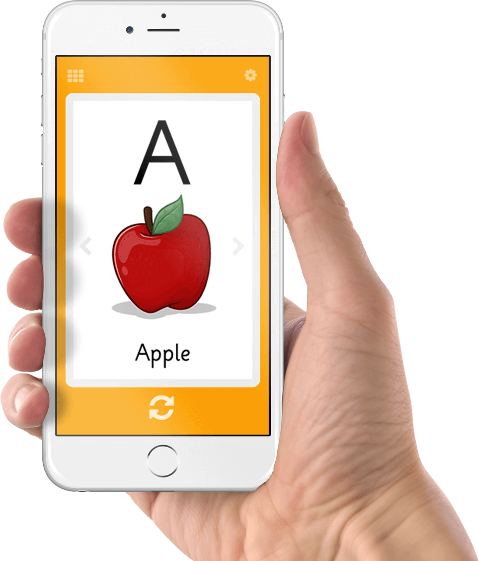 clipart apple flashcard