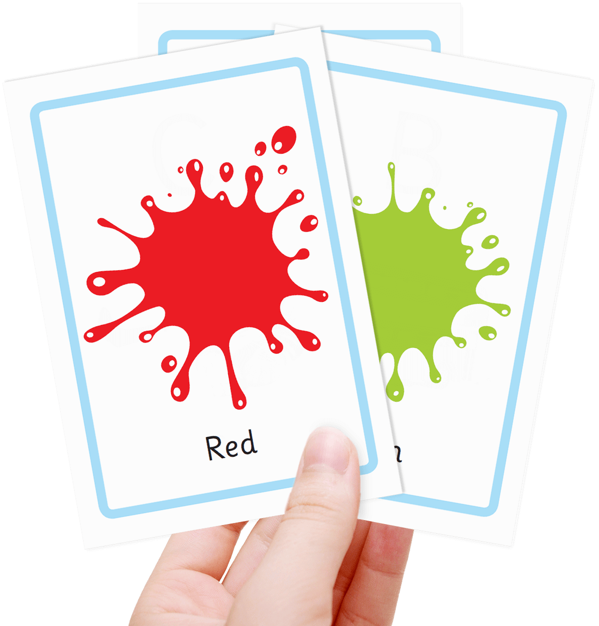 colors clipart flashcard