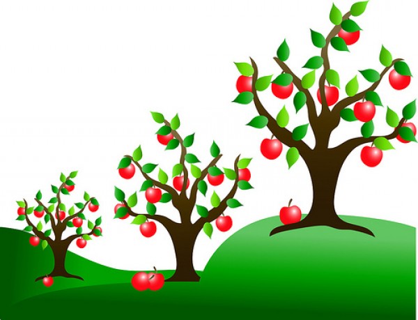clipart apples garden