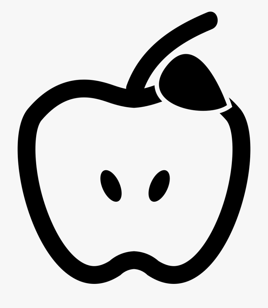 Seeds semente de ma. Clipart apple half