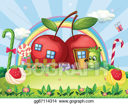 clipart apple house