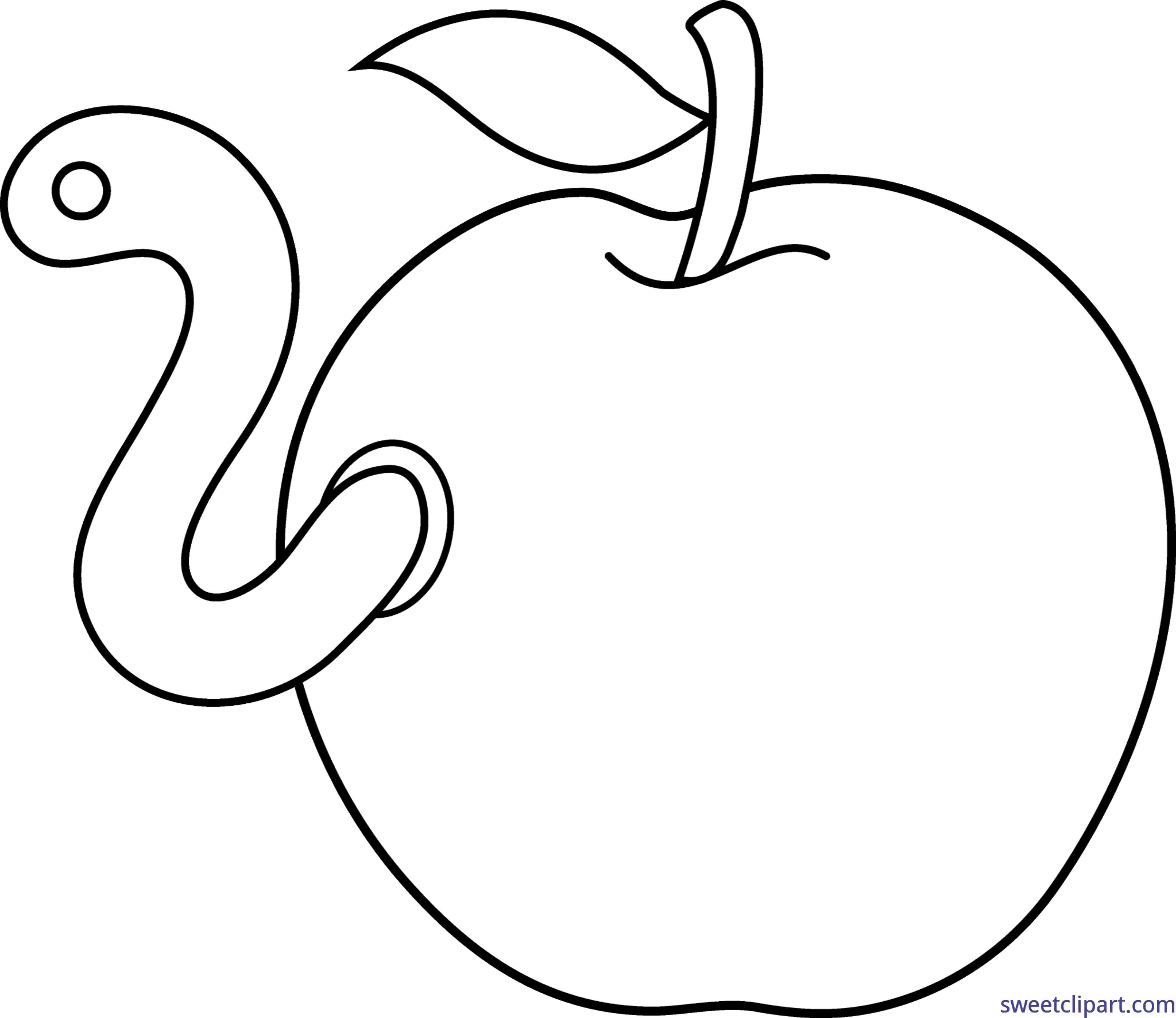 clipart apples lineart