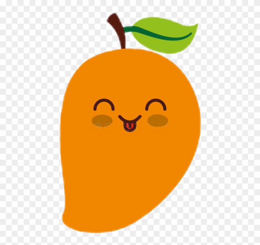 Mango clipart hindi. Kawaii fruit pinclipart 