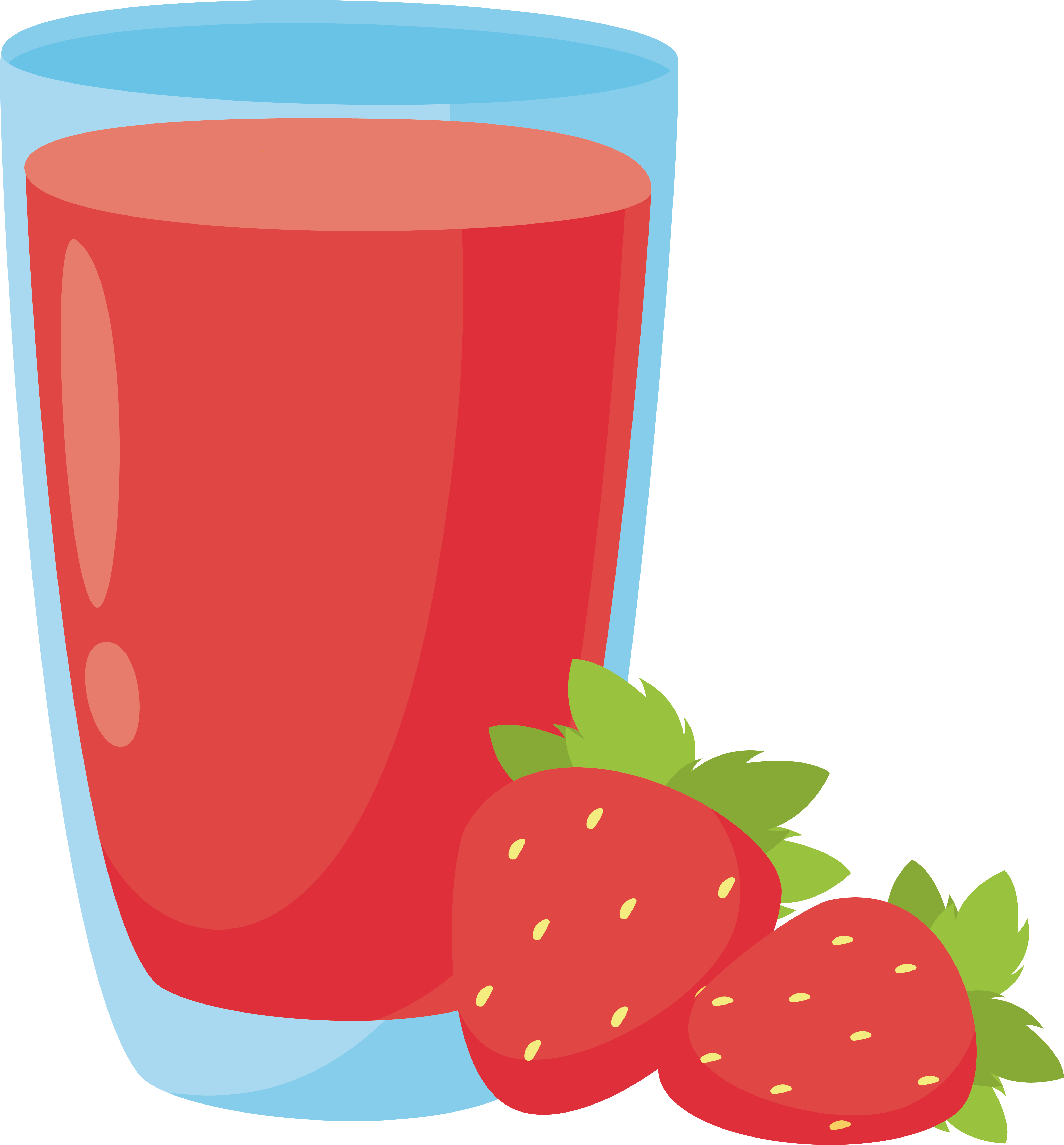 Juice strawberry design. Clipart apple orange