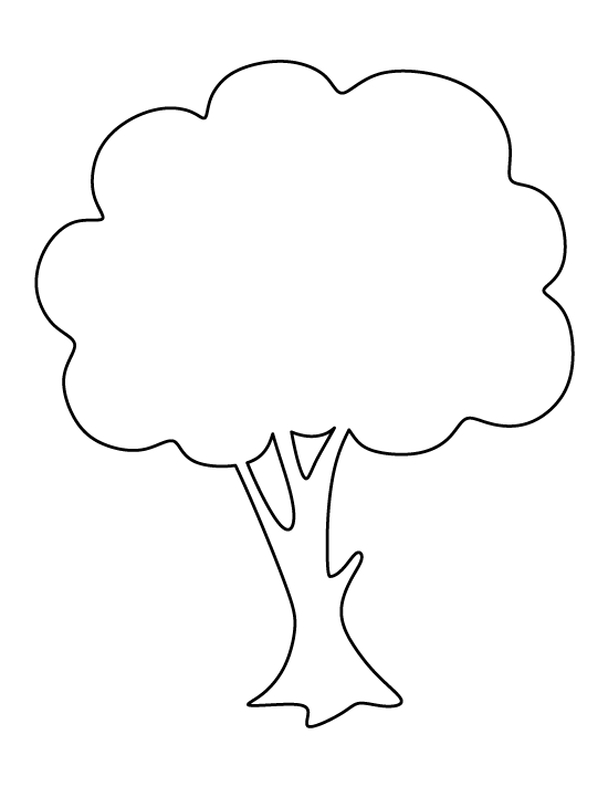 outline clipart apple tree