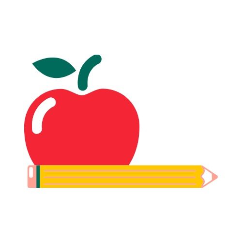 clipart apple pencil