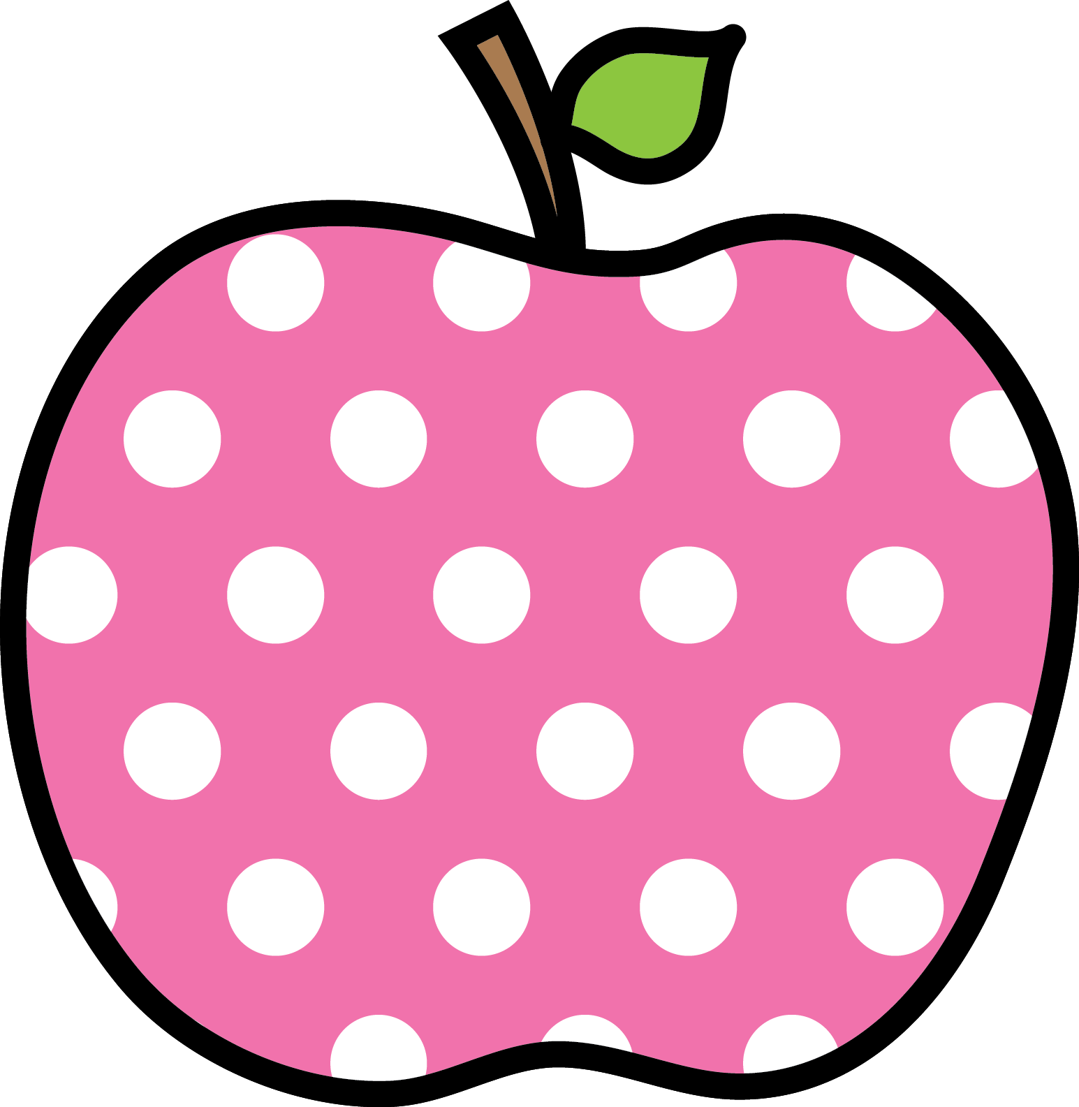 Witch clipart apple. Polka dot encode to