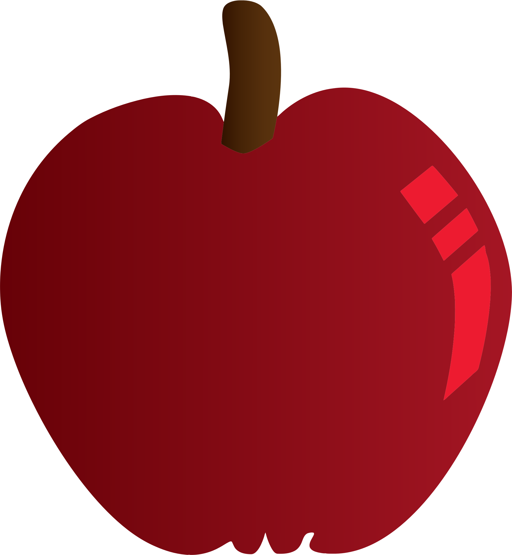silhouette clipart apple
