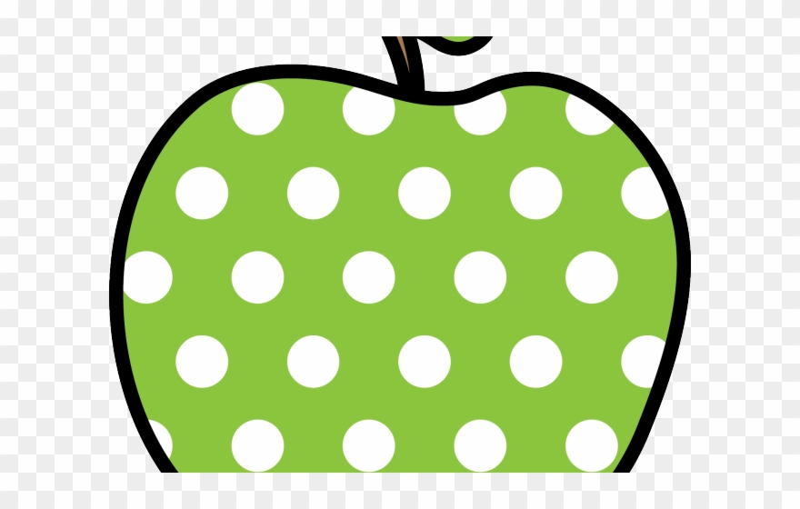 clipart apples polka dot