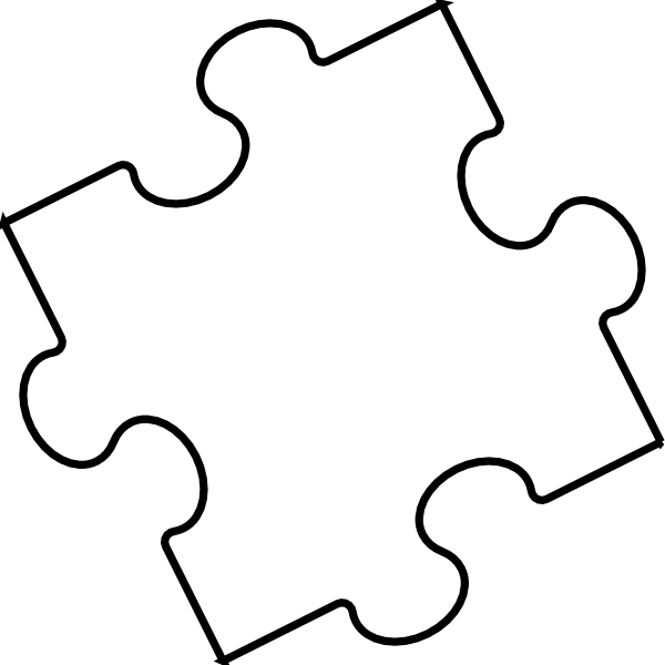 Black white piece clip. Clipart apple puzzle