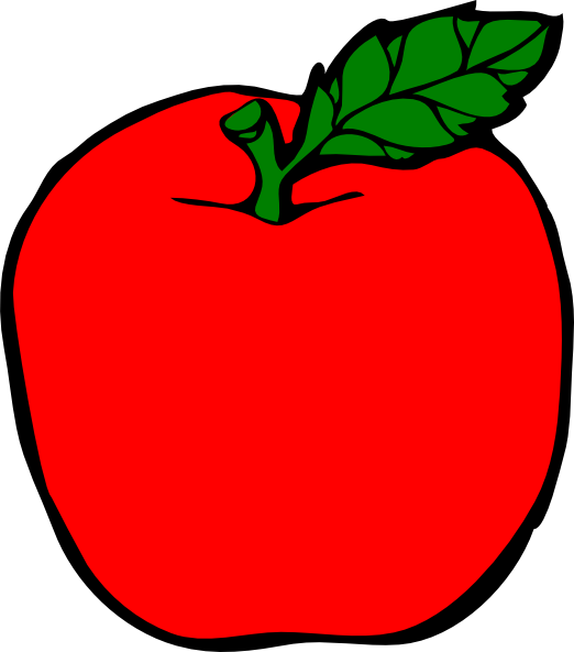 Clipart apples four. Red apple clip art