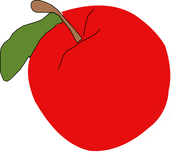 clipart apple round