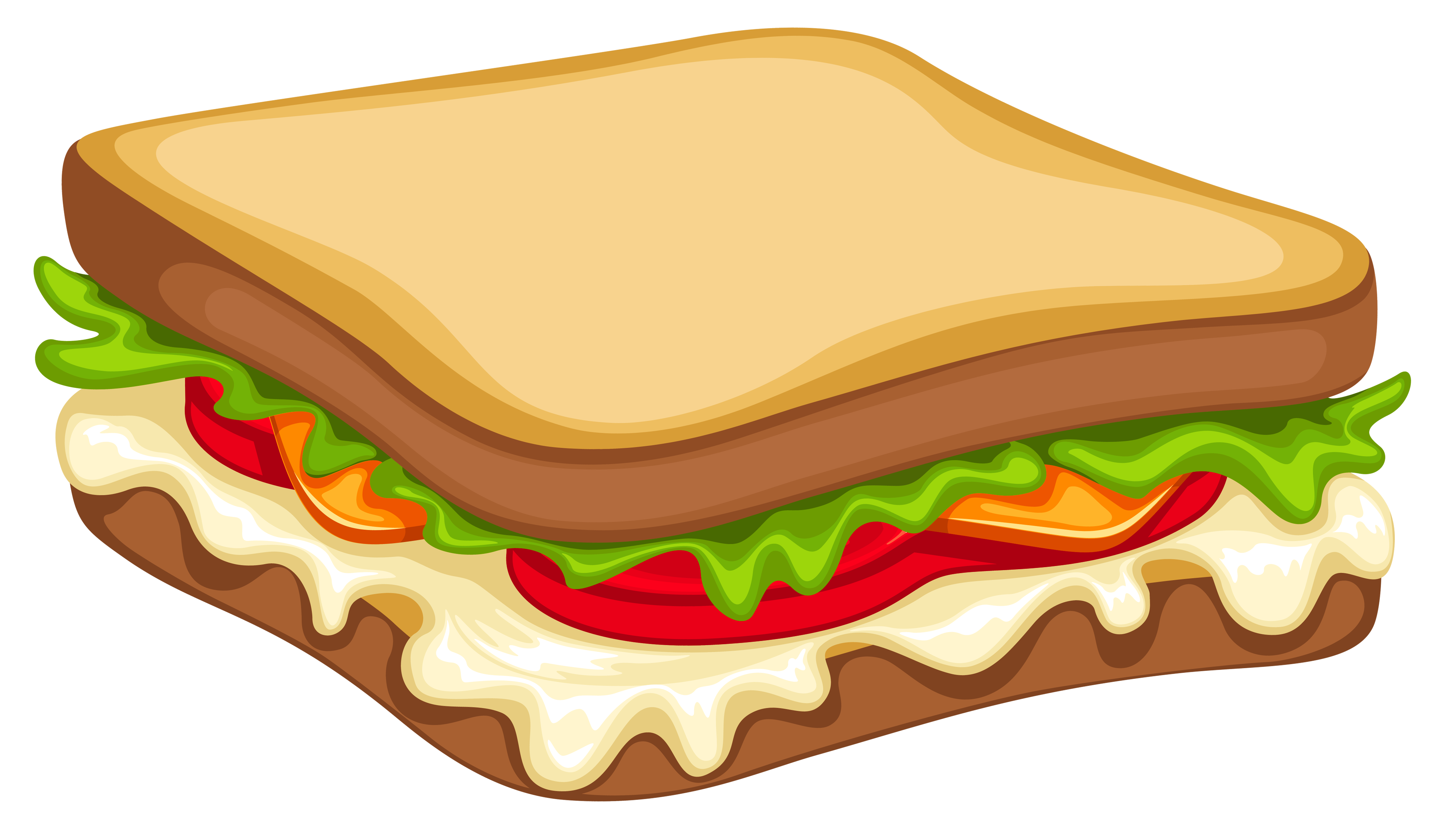 Lettuce clipart flat. Sandwich png vector image