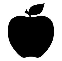 clipart apples silhouette