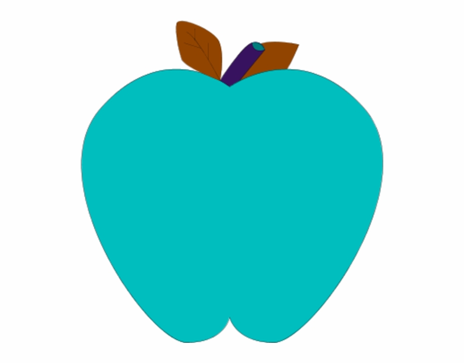 Clipart apples teal. Color free png images