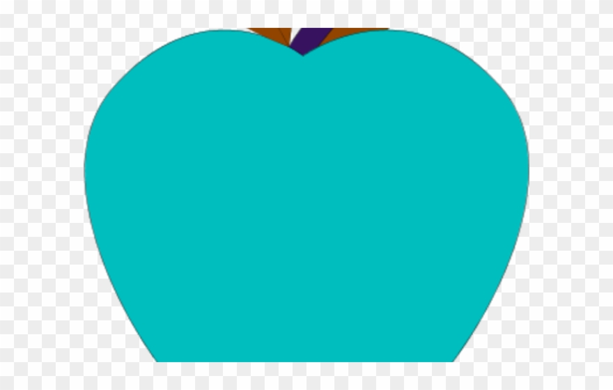 Heart png download . Clipart apple teal