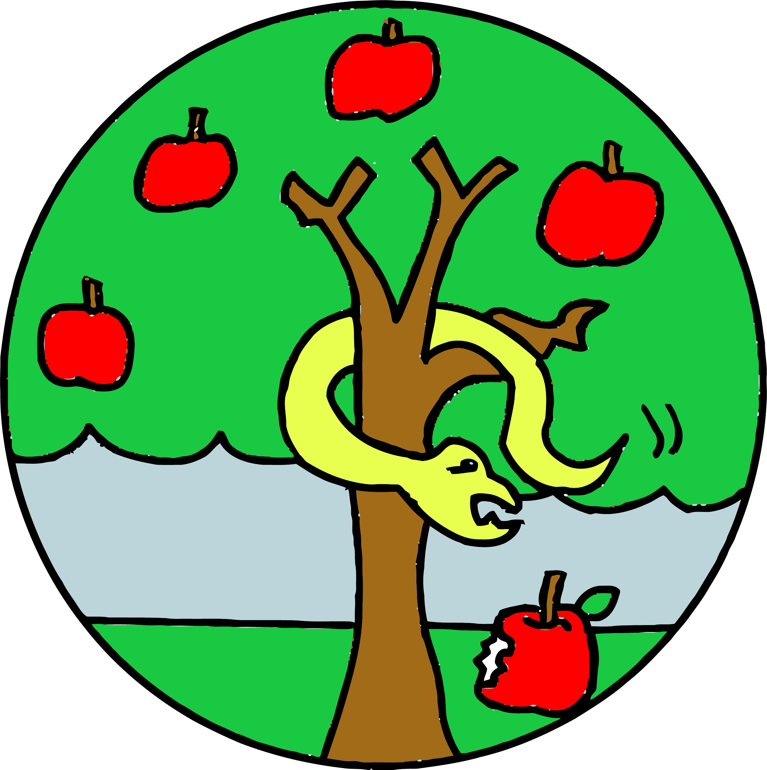 Tree png clipartly comclipartly. Snake clipart apple