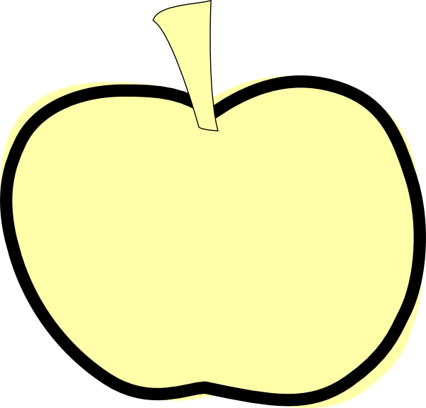 clipart apples yellow