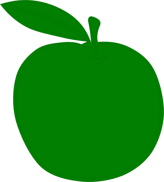 silhouette clipart apple