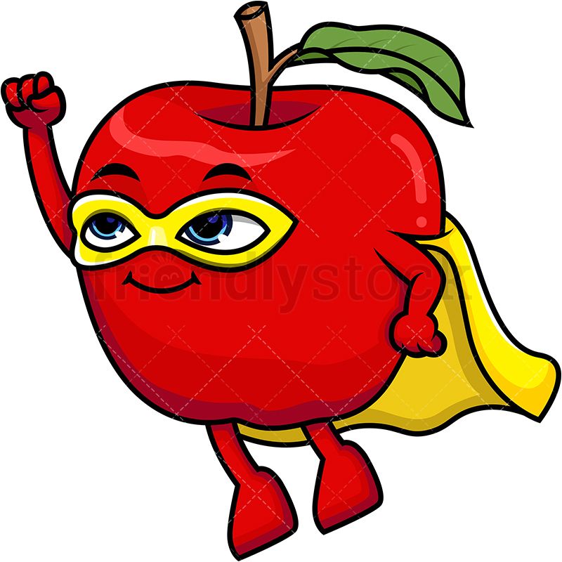 fruits clipart superhero