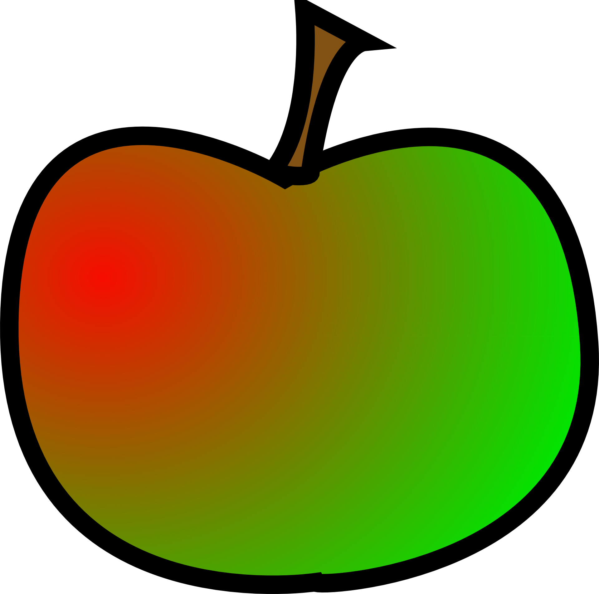 clipart apples colored