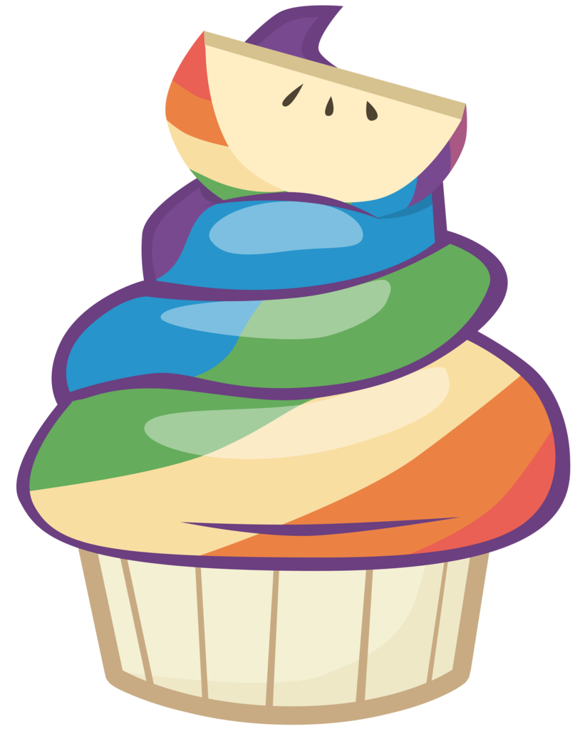 clipart rainbow cupcake
