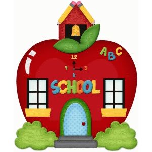 schoolhouse clipart apple