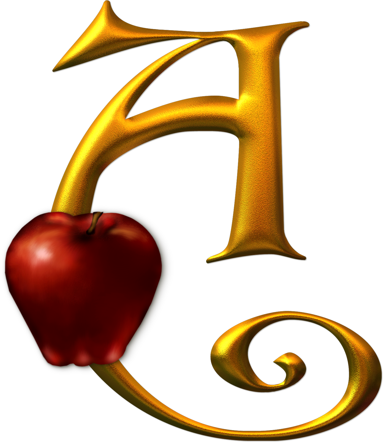 clipart apples monogram