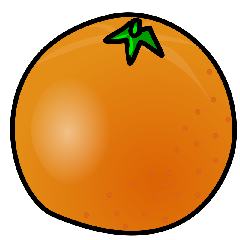 Free stock photo illustration. Clipart fruit orange