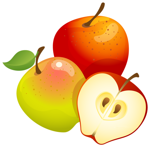 clipart apples orange