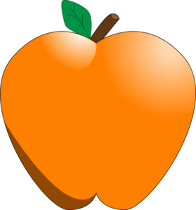 clipart apples orange