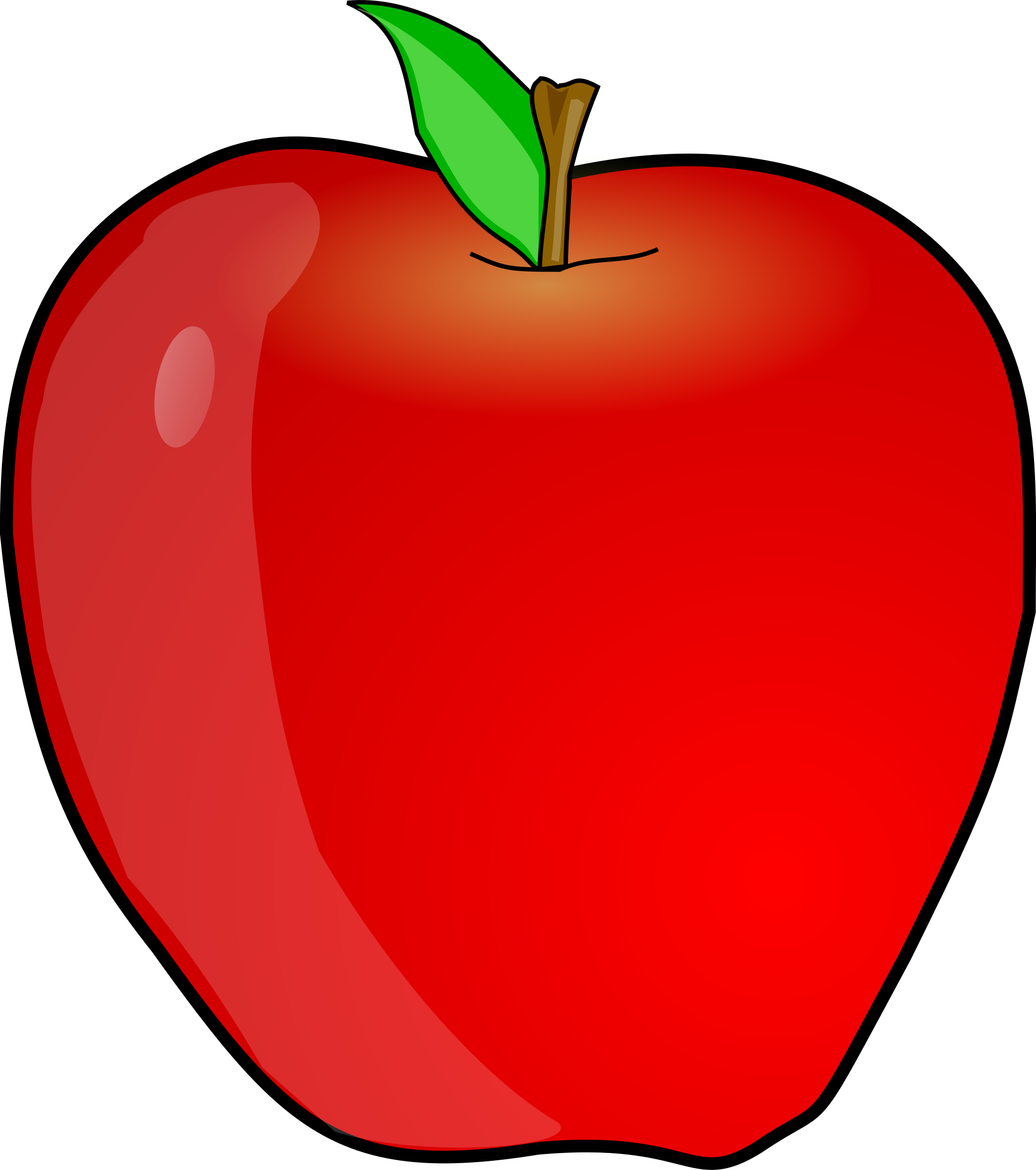 clipart apples outline