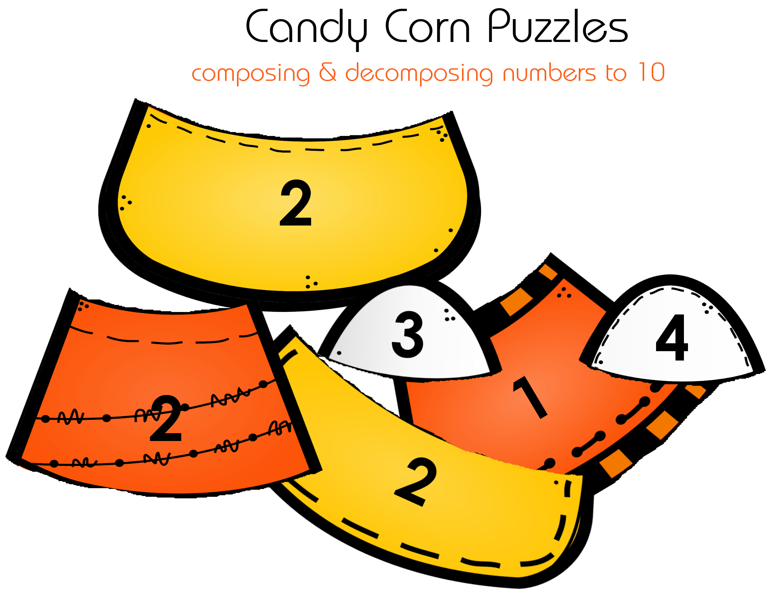 Clipart apples puzzle. Candy corn puzzles composing