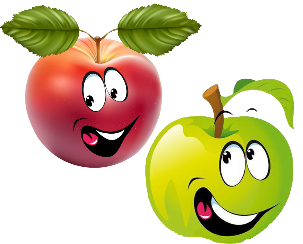 clipart fruit smiley